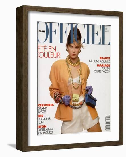 L'Officiel, April-May 1991 - Meghan Habillée Par Chanel Boutique-Gianpaolo Vimercati-Framed Art Print