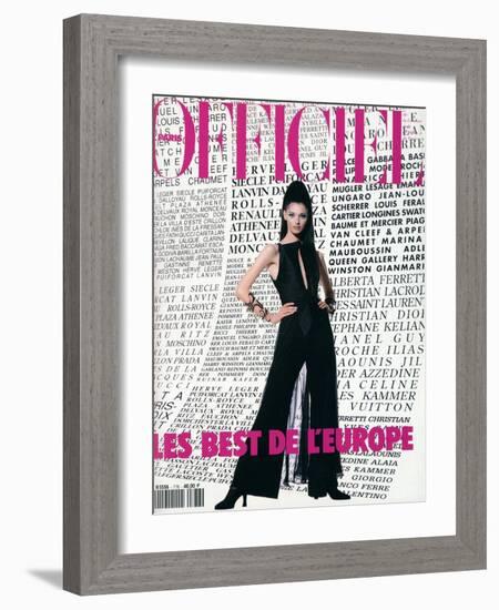 L'Officiel, April-May 1992 - Christian Dior: Robe en Mousseline et Organ-Hiromasa-Framed Art Print