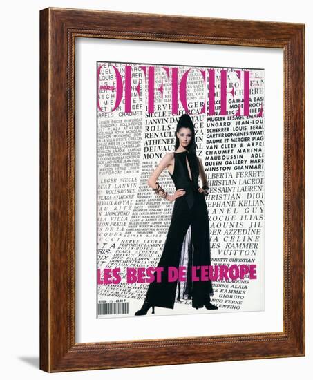 L'Officiel, April-May 1992 - Christian Dior: Robe en Mousseline et Organ-Hiromasa-Framed Art Print