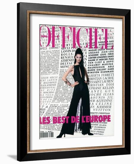L'Officiel, April-May 1992 - Christian Dior: Robe en Mousseline et Organ-Hiromasa-Framed Art Print