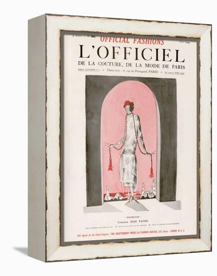L'Officiel, August 1924 - Brumeuse-Jean Patou-Framed Stretched Canvas