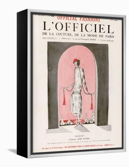 L'Officiel, August 1924 - Brumeuse-Jean Patou-Framed Stretched Canvas