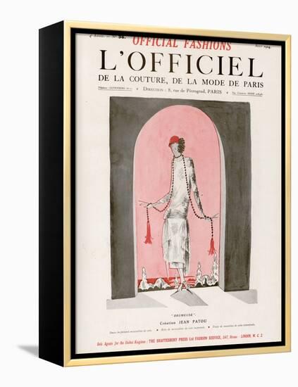 L'Officiel, August 1924 - Brumeuse-Jean Patou-Framed Stretched Canvas