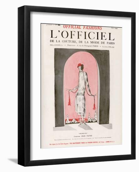 L'Officiel, August 1924 - Brumeuse-Jean Patou-Framed Art Print