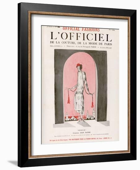 L'Officiel, August 1924 - Brumeuse-Jean Patou-Framed Art Print