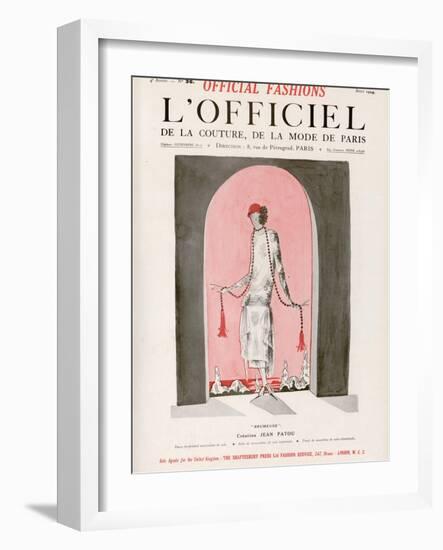 L'Officiel, August 1924 - Brumeuse-Jean Patou-Framed Art Print