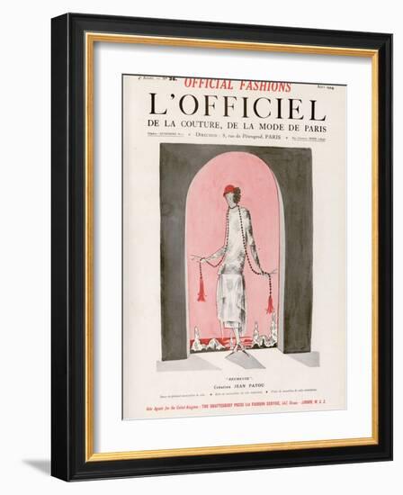 L'Officiel, August 1924 - Brumeuse-Jean Patou-Framed Art Print