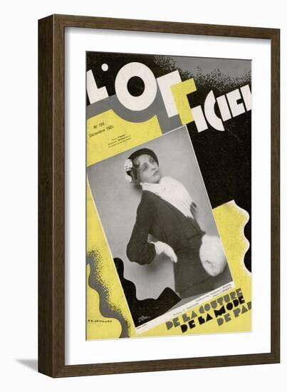 L'Officiel, August 1931 - Comtesse Ghislain de Maigret-Madame D'Ora & A.P. Covillot-Framed Art Print