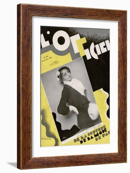 L'Officiel, August 1931 - Comtesse Ghislain de Maigret-Madame D'Ora & A.P. Covillot-Framed Art Print