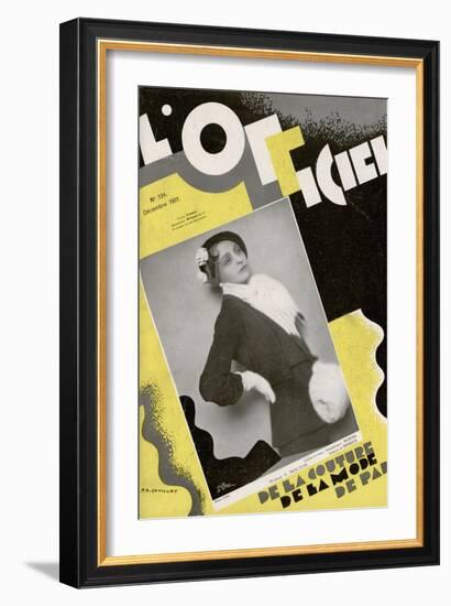 L'Officiel, August 1931 - Comtesse Ghislain de Maigret-Madame D'Ora & A.P. Covillot-Framed Art Print