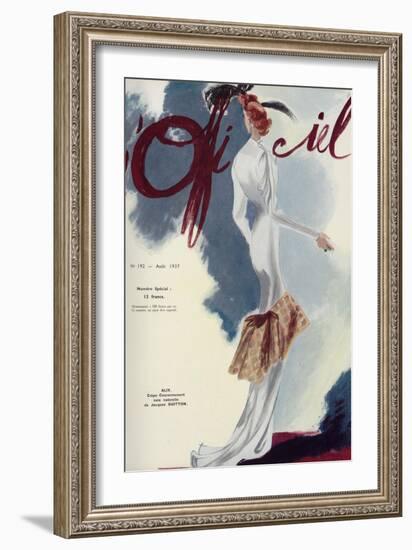 L'Officiel, August 1937 - Alix-Lbenigni-Framed Art Print