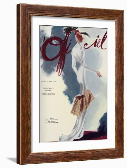 L'Officiel, August 1937 - Alix-Lbenigni-Framed Art Print