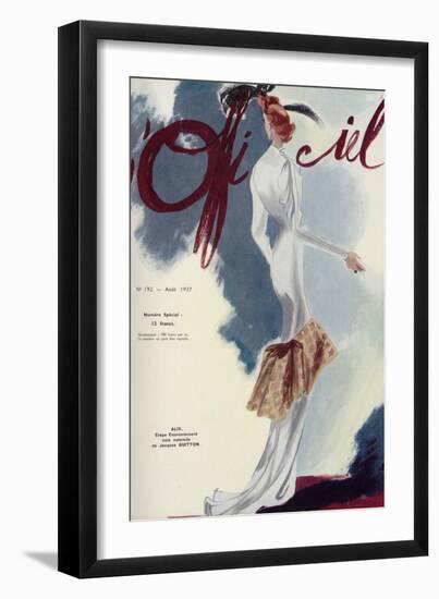 L'Officiel, August 1937 - Alix-Lbenigni-Framed Art Print