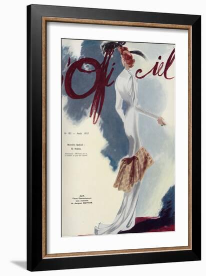 L'Officiel, August 1937 - Alix-Lbenigni-Framed Art Print