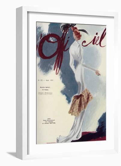 L'Officiel, August 1937 - Alix-Lbenigni-Framed Art Print