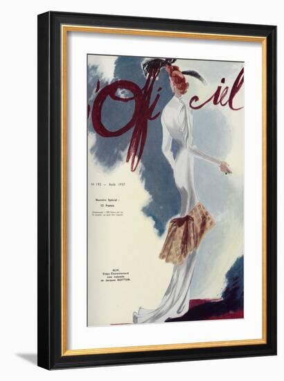 L'Officiel, August 1937 - Alix-Lbenigni-Framed Art Print