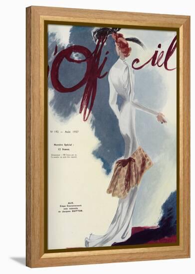 L'Officiel, August 1937 - Alix-Lbenigni-Framed Stretched Canvas