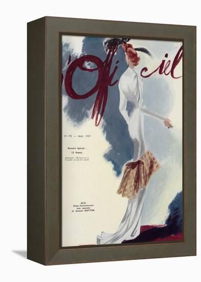 L'Officiel, August 1937 - Alix-Lbenigni-Framed Stretched Canvas