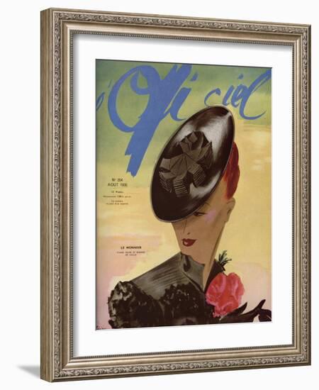 L'Officiel, August 1938 - Le Monnier-Lbenigni-Framed Art Print