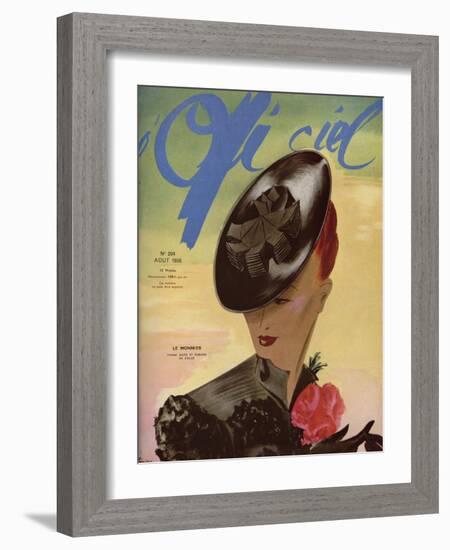 L'Officiel, August 1938 - Le Monnier-Lbenigni-Framed Art Print