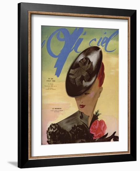 L'Officiel, August 1938 - Le Monnier-Lbenigni-Framed Art Print