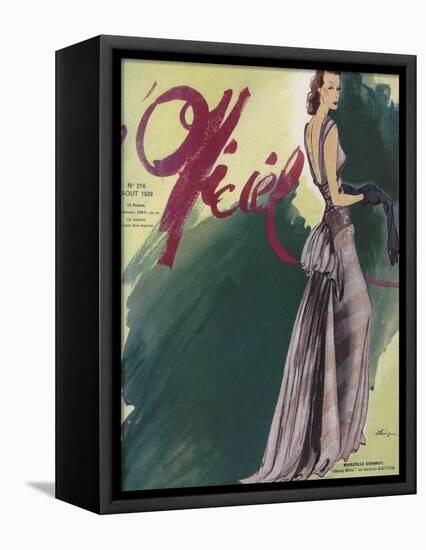 L'Officiel, August 1939 - Marçelle Dormoy-Lbenigni-Framed Stretched Canvas