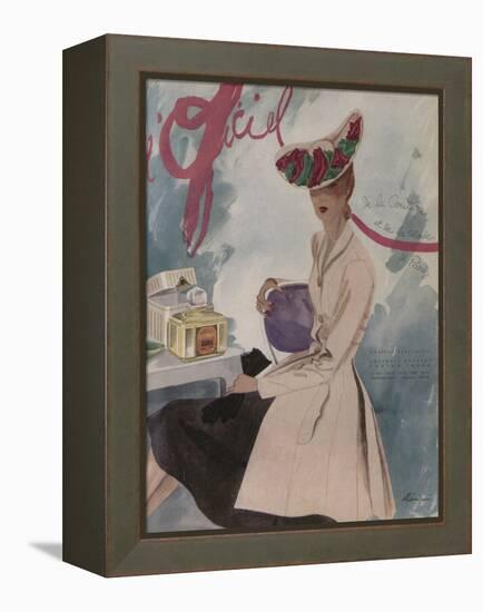 L'Officiel, August 1942 - Rose Valois, Raphael, Caron-Lbenigni-Framed Stretched Canvas