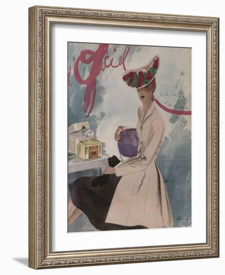 L'Officiel, August 1942 - Rose Valois, Raphael, Caron-Lbenigni-Framed Art Print