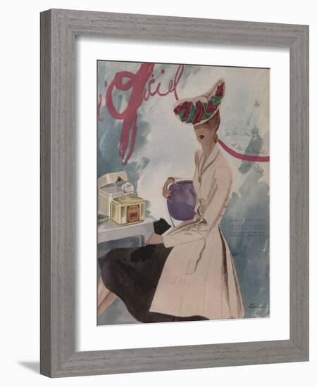 L'Officiel, August 1942 - Rose Valois, Raphael, Caron-Lbenigni-Framed Art Print