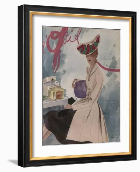 L'Officiel, August 1942 - Rose Valois, Raphael, Caron-Lbenigni-Framed Art Print