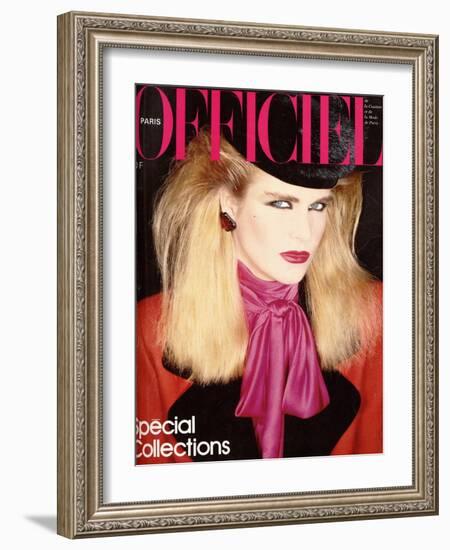 L'Officiel, August 1981 - Chloé pour Karl Lagerfeld-Antonio Guccione-Framed Art Print