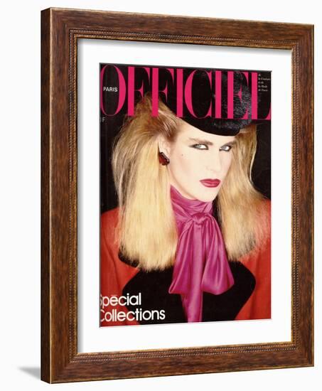 L'Officiel, August 1981 - Chloé pour Karl Lagerfeld-Antonio Guccione-Framed Art Print