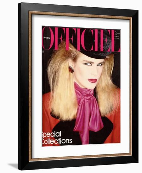 L'Officiel, August 1981 - Chloé pour Karl Lagerfeld-Antonio Guccione-Framed Art Print