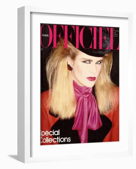 L'Officiel, August 1981 - Chloé pour Karl Lagerfeld-Antonio Guccione-Framed Art Print