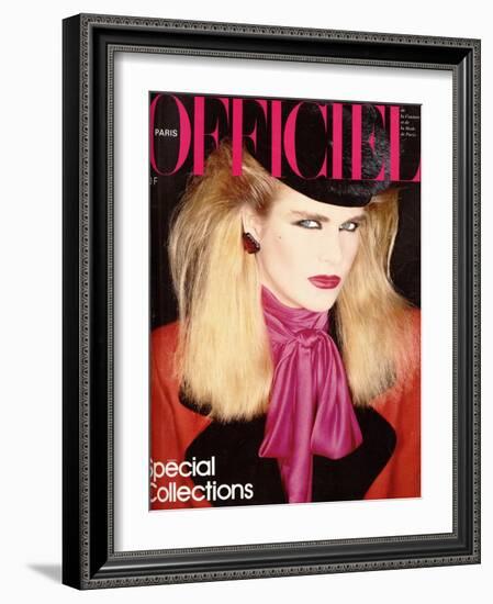 L'Officiel, August 1981 - Chloé pour Karl Lagerfeld-Antonio Guccione-Framed Art Print