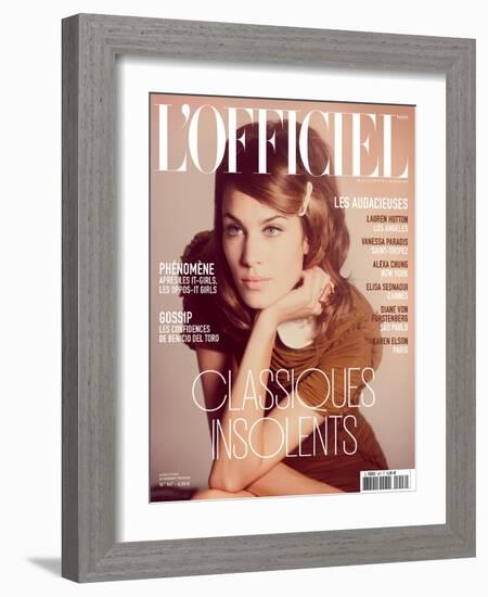 L'Officiel, August 2010 - Alexa Chung-Guy Aroch-Framed Art Print