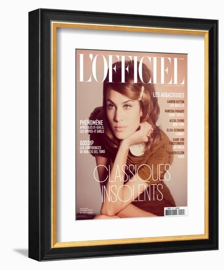 L'Officiel, August 2010 - Alexa Chung-Guy Aroch-Framed Premium Giclee Print