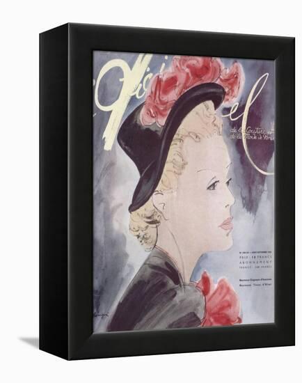 L'Officiel, August-September 1941 - Nouveaux Chapeaux d'Automne, Nouveaux Tissus d'Hiver-Lbenigni-Framed Stretched Canvas