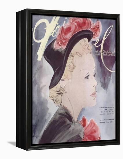 L'Officiel, August-September 1941 - Nouveaux Chapeaux d'Automne, Nouveaux Tissus d'Hiver-Lbenigni-Framed Stretched Canvas