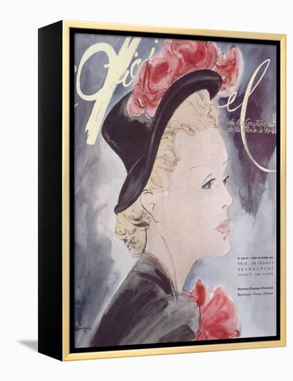 L'Officiel, August-September 1941 - Nouveaux Chapeaux d'Automne, Nouveaux Tissus d'Hiver-Lbenigni-Framed Stretched Canvas