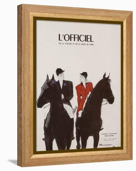 L'Officiel - Chapeaux d'Automne, Tissus d'Hiver-Mourgue-Framed Stretched Canvas