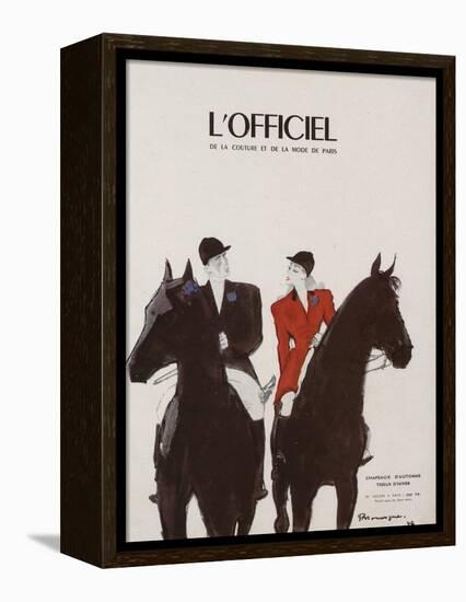 L'Officiel - Chapeaux d'Automne, Tissus d'Hiver-Mourgue-Framed Stretched Canvas