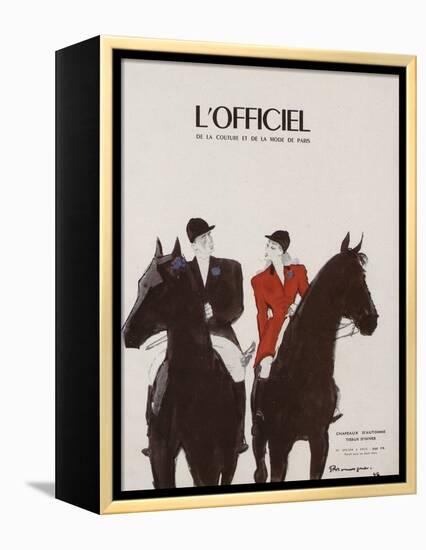 L'Officiel - Chapeaux d'Automne, Tissus d'Hiver-Mourgue-Framed Stretched Canvas