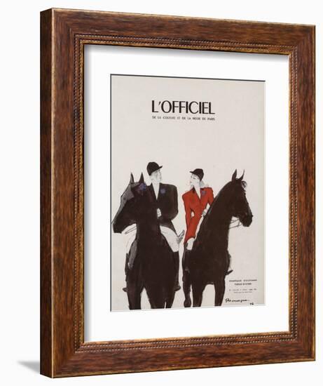 L'Officiel - Chapeaux d'Automne, Tissus d'Hiver-Mourgue-Framed Art Print