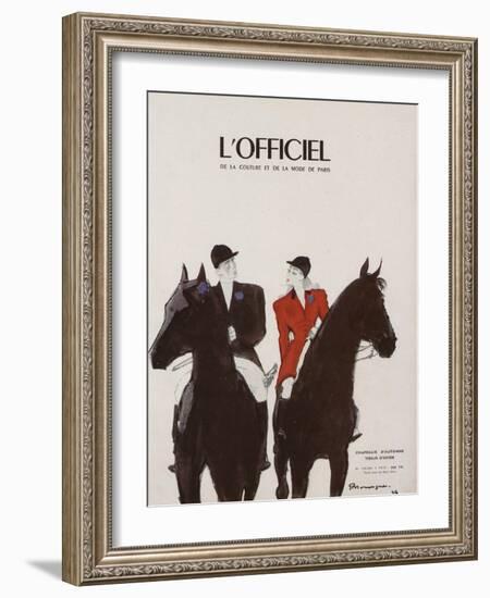 L'Officiel - Chapeaux d'Automne, Tissus d'Hiver-Mourgue-Framed Art Print