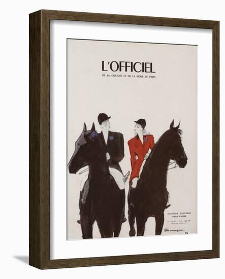 L'Officiel - Chapeaux d'Automne, Tissus d'Hiver-Mourgue-Framed Art Print