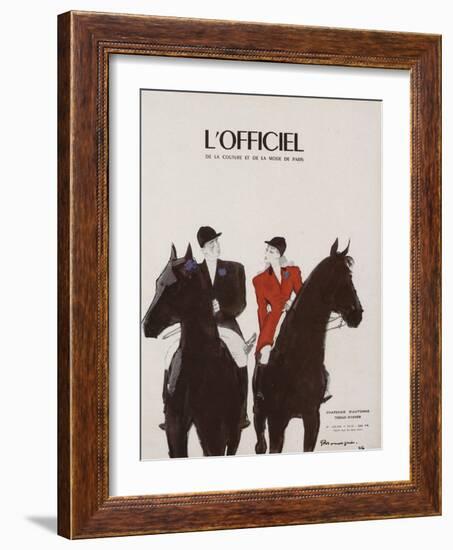 L'Officiel - Chapeaux d'Automne, Tissus d'Hiver-Mourgue-Framed Art Print