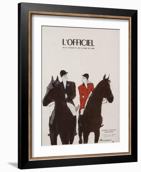 L'Officiel - Chapeaux d'Automne, Tissus d'Hiver-Mourgue-Framed Art Print