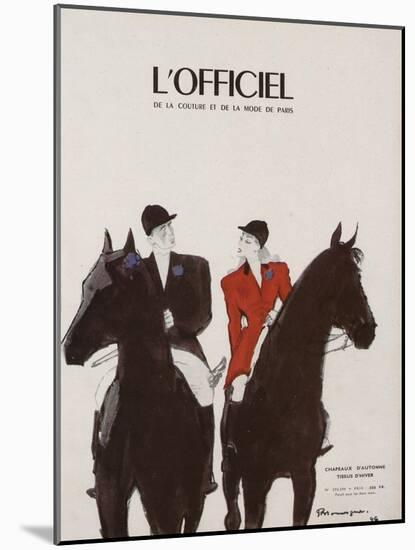 L'Officiel - Chapeaux d'Automne, Tissus d'Hiver-Mourgue-Mounted Art Print