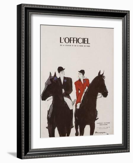 L'Officiel - Chapeaux d'Automne, Tissus d'Hiver-Mourgue-Framed Art Print